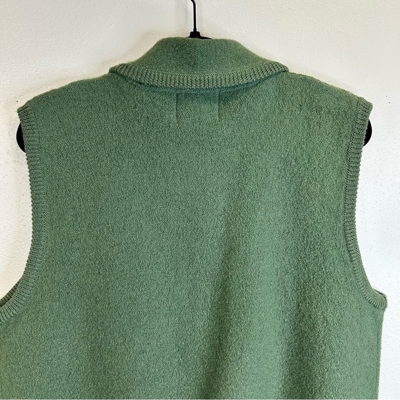 Woolrich Wool Cottagecore Sage Nature Vest Granola Girl XL Vintage 90s Cabin - Picture 12 of 13